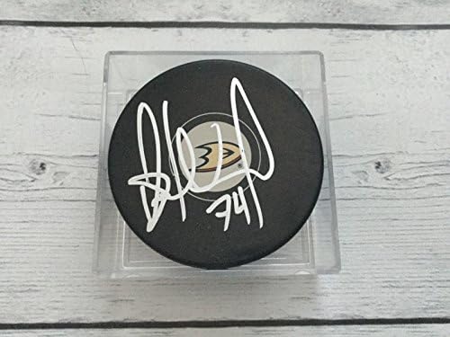 Peter Holland İmzalı Anaheim Ducks Hokey Diski a-İmzalı NHL Diskleri