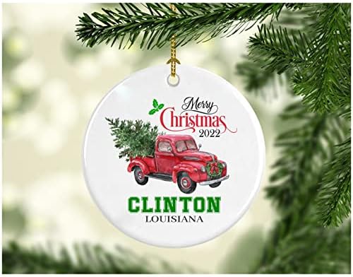 Noel Dekorasyon Ağacı Mutlu Noeller 2022 Clinton Louisiana Süsleme Komik Hediye Bir Aile olarak Noel Tatili Yeni Evimizde