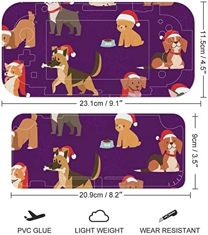 Köpekler Ve Yavrular Santa Komik Baskı Cilt Kapak Anahtarı Konsolu ve Anahtarı Lite İnce Koruyucu Sticker