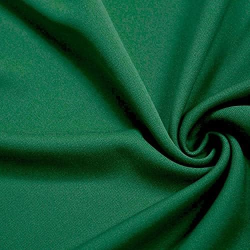 Yeni Kumaşlar Günlük Evie Zümrüt Yeşili Polyester Tüplü Çift Örgü Kumaş Yard - 10021, Yard (58x36)