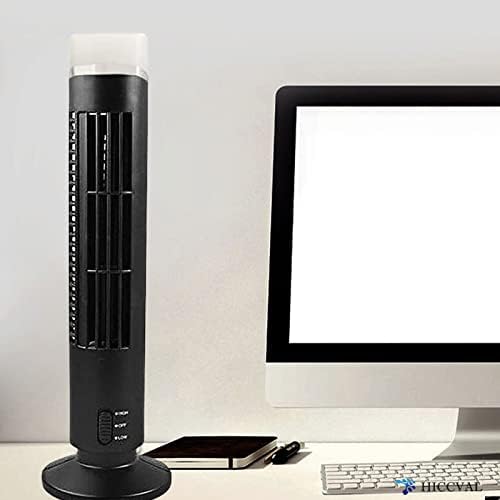 HIÇKIRIK Kulesi Fanı Gece lambası, USB Şarj Edilebilir Bladeless Fan Kulesi Elektrikli Fan Mini Stand Up Fan Kremi,