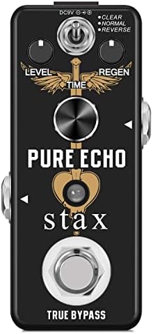 Stax Gitar Saf Yankı Pedalı Analog Gecikme Etkisi Pedalı Açık / Normal / Ters Modları Mini Boy Gerçek Bypass