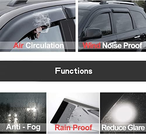 Lifeinfinity Orijinal 4 adet Yan Pencere Deflektörleri, Dış Montajlı Bantlı Yağmur Korumaları, Ford F-150 97-03 Süper/Genişletilmiş