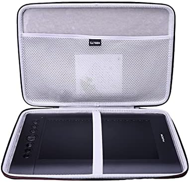 L LTGEM EVA sert çanta Huion H610 Pro V2 / HS610 / HS611 grafik çizim tableti (15. 3x10. 1 İnç) seyahat Koruyucu Taşıma