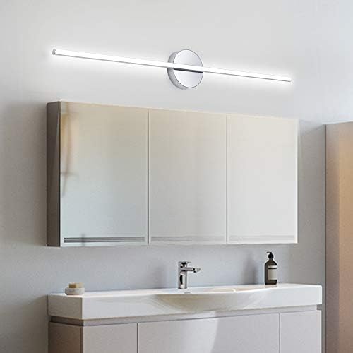 SUNMOO Modern Vanity ışık 35.37 Led banyo Vanity aydınlatma Led duvar lambası kısılabilir banyo ışıkları ayna 6000k