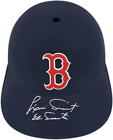 Luis Tiant İmzalı Boston Red Sox Hatıra Çoğaltma Beyzbol Vuruş Kaskı w / El Tiante İmzalı MLB Kaskları