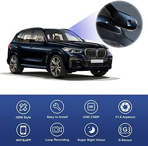 Fitcamx Ön 4K + Arka 1080P Çizgi Kam BMW için Uygun X5 2023 2022 2021 2020 2019 G05 Xdrive50i M50i Sdrive40i (Model