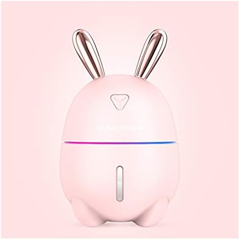Yaratıcı yeni sevimli tavşan Nemlendirici USB Difüzör 300 ml Kapasiteli Sıcak renkli gece lambası hava nemlendirici