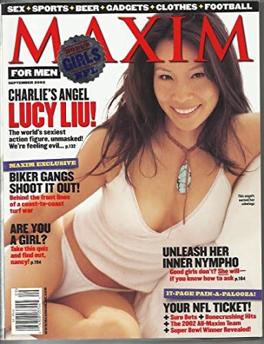 Maxim Dergisi Eylül 2002 Kapağında Lucy Liu ile