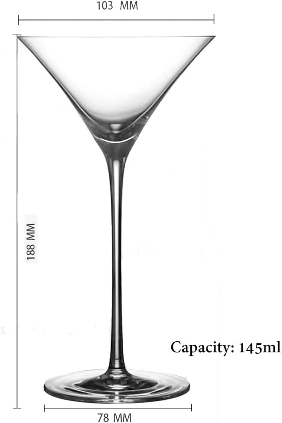 PENAVO Cam şarap bardağı 4 ADET 145 ml Kokteyl Cam Martini bardak takımı 4