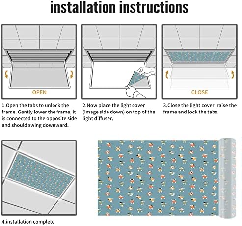 Tavan lambası difüzör Panelleri için Floresan ışık kapakları-Ada Partisi Deseni-Sınıf Ofisi için Floresan ışık Kapakları