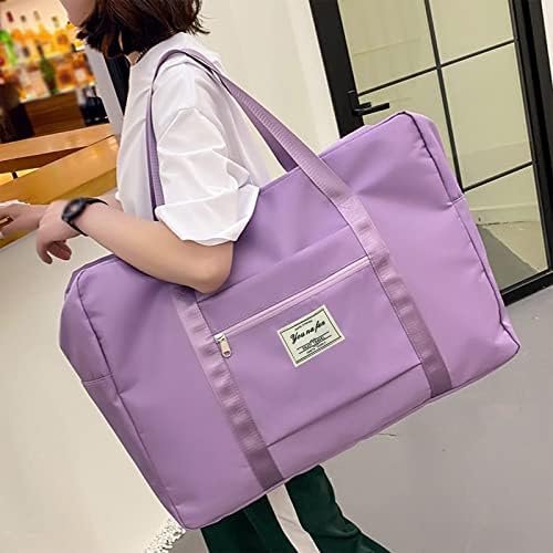 Seyahat için paketlenebilir silindir çanta, Seyahat Tote için katlanabilir silindir çanta Bagajda Taşıma Spor Silindir