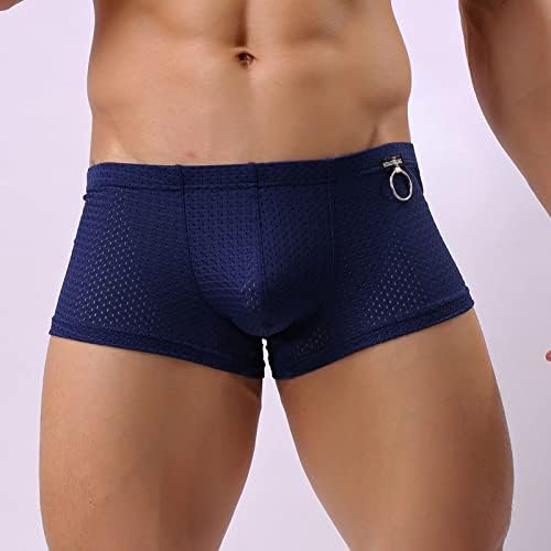 2023 Yeni Erkek Düz İnce nefes alan iç çamaşırı Pantolon Moda Spor Rahat Spor Boksörler Dar Konfor Kulübü Erkek İç