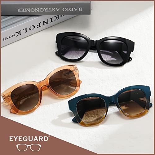 GÖZ KORUYUCU 2 Paket Bifokal Okuma Güneş Gözlüğü Kadınlar için UV400 Koruma Bahar Menteşe Vintage Tasarımcı Güneş