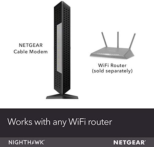 NETGEAR-Nighthawk 32 x 8 DOCSIS 3.1 Ses Kablosu Modem, Ses desteği-Siyah (Yenilendi)