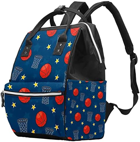 Basketbol Yıldız Laptop Sırt Çantası Schoolbag, Mumya Çanta Bezi Tote Çanta Çok Fonksiyonlu seyahat sırt çantası