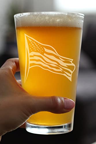 Amerikan Bayrağı Bira Bardağı Hediye Bira İçme Yurtsever Erkekler ve Kadınlar-16 oz Gözlük
