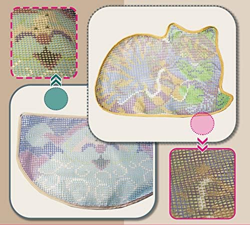 DIY Yastık halı yer matı Kahve Fincanı Şekli Mandalı Kanca Kilim Kitleri Tuval El Sanatları Yuvarlak Tığ Işi Nakış