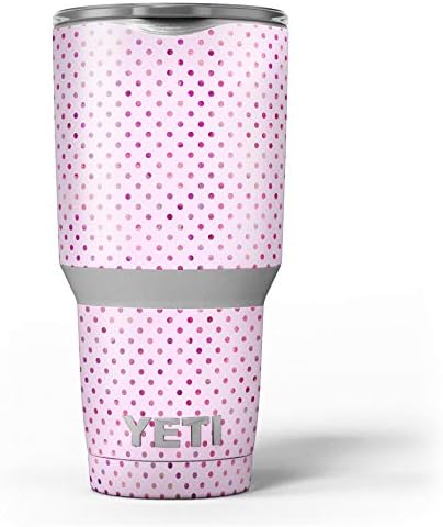 Tasarım Skinz Nane Pembe Renkli Polka Dots - Cilt Çıkartması Vinil Wrap Kiti ile Uyumlu Yeti Rambler Soğutucu Bardak