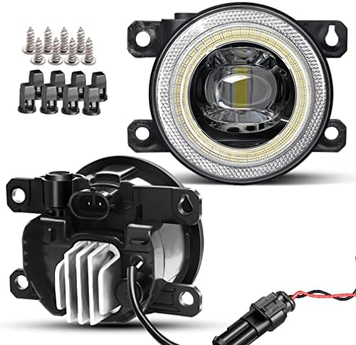 Cawanerl LED Lens Sis lambası ışık halkası Melek gözü Değiştirme Nissan 05-15 Xterra, 05-18 Frontier, 05-12 17-20
