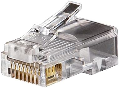 Klein Tools VDV826 - 611 RJ45 Konektörler, Katı veya Telli İletkenler için 3 Uçlu Kontaklı Cat5e Modüler Veri Fişleri,