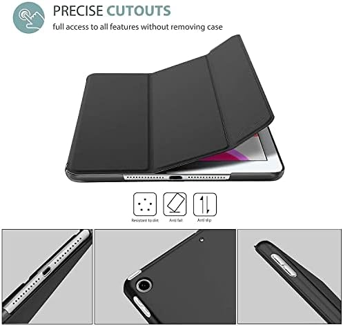 ProCase iPad 10.2 7th Nesil Siyah İnce Sert Kılıf Paketi ile kalemlik Etiket Apple Kalem için 1st ve 2nd Gen
