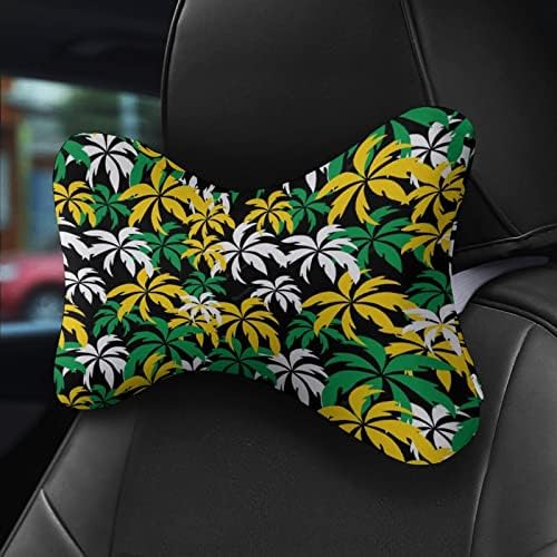 Palmiye Ağaçları Jamaika Araba Boyun Yastık Yumuşak Araba kafalık Yastık boyun yastığı yastık 2 Paket Seyahat Sürüş