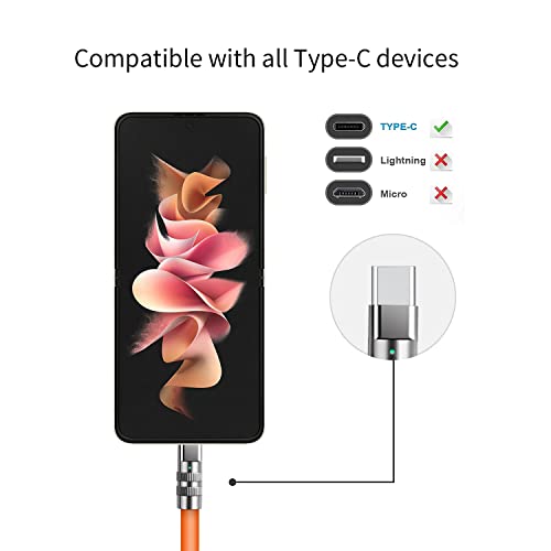 LİULANZ Tip-C Kablo, hızlı Şarj 6.5 FT Kablo Kayışları ile C Tipi Kablo USB Uzun Şarj Kablosu Samsung Galaxy S9 S8