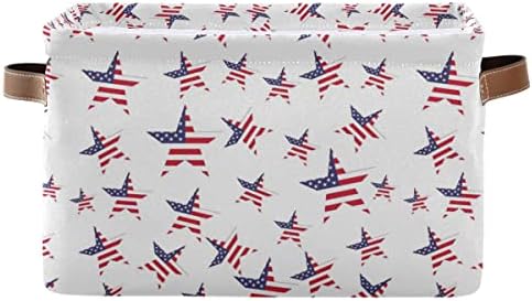 senya Dördüncü Temmuz Sepeti Amerikan Bağımsızlık Günü saklama kutusu 4 Temmuz, ABD Bayrağı Yıldız Kumaş saklama kutusu